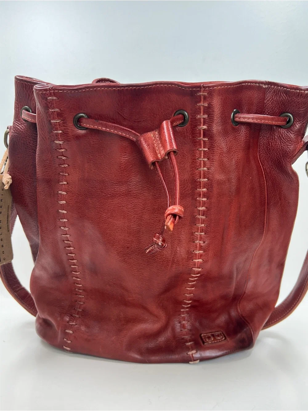 NWT! Bed Stu Eve Bucket Bag Monarch Red